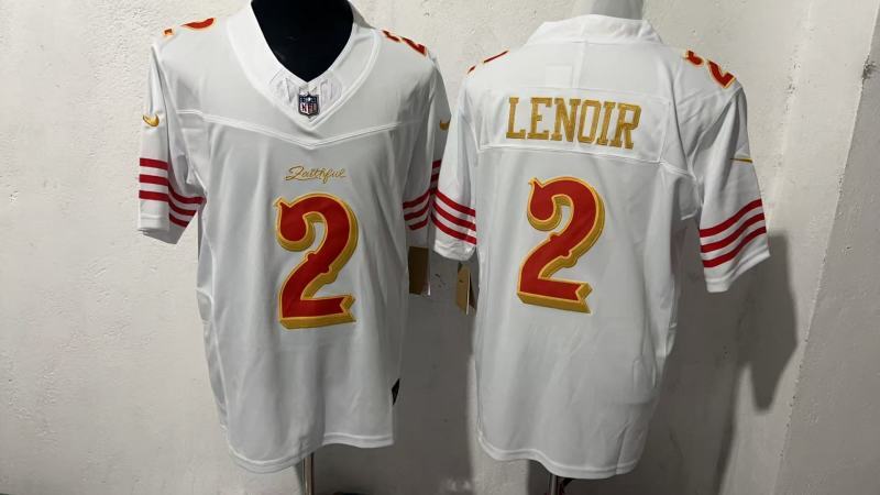 Men San Francisco 49ers #2 Lenoir white Nike NFL 2025 Jersey